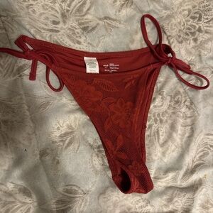 Aerie Red Lace Bikini Bottom